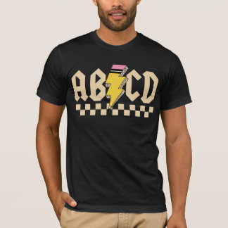 abcd teachers shirt, acdc shirt parody shirt