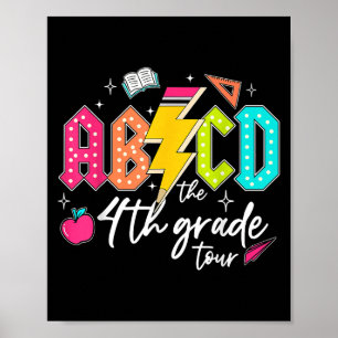 Abcd The 4th Grade Tour Pencil Lightning Rock Boys Poster