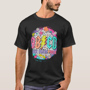 ABCD Third Grade Rock Teacher Student Happy Back T T-Shirt