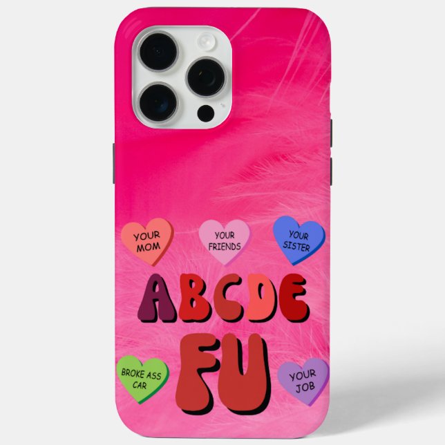 Abcde FU Valentines Day Case-Mate iPhone Case (Back)