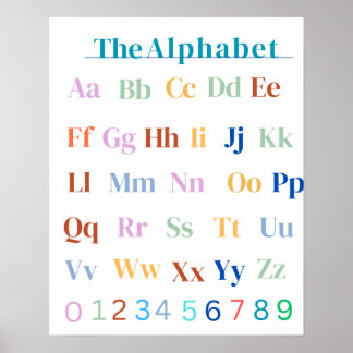 ABCs alphabet homeschool classroom chart poster