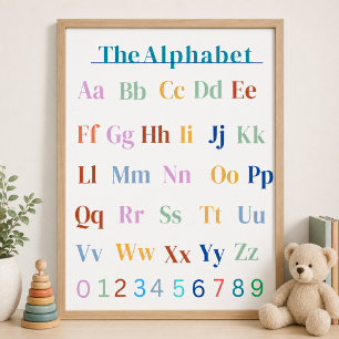 ABCs alphabet homeschool classroom chart poster