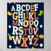 ABCs alphabet homeschool classroom chart poster