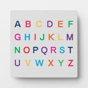 ABC's Alphabet learning colourful ABC letters Plaque