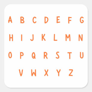ABC's alphabet letters A-Z Stickers Labels