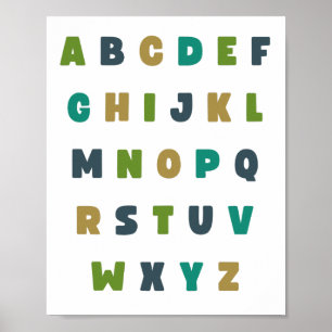 ABC's. alphabet. letters. Poster & Prints