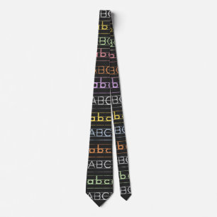 ABCs Alphabet Pattern Design Men's Tie