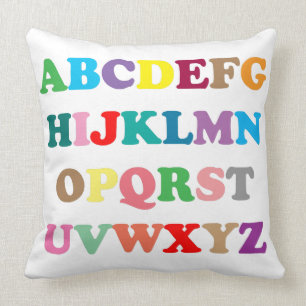 ABC's colourful lettering Cushion