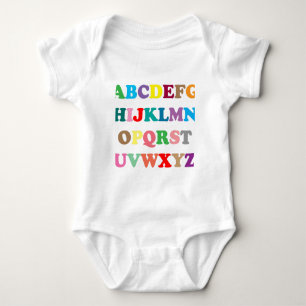 ABC's colourful letters Baby Bodysuit