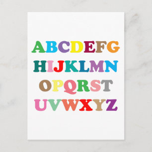ABC's colourful letters Postcard