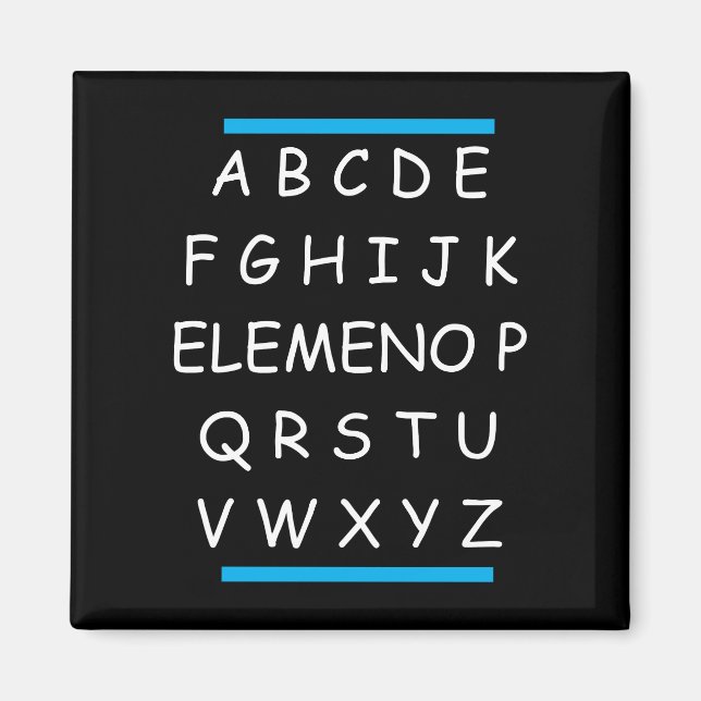 ABC's Funny Sarcastic Grammar Magnet (Front)