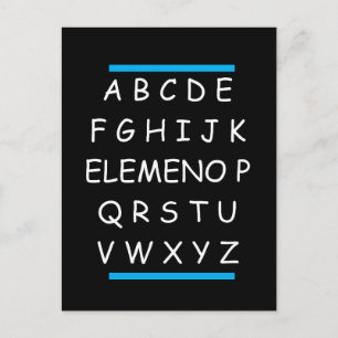 ABC's Funny Sarcastic Grammar Postcard