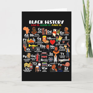 Abcs Of Black History Month Pride Live It Learn It Card