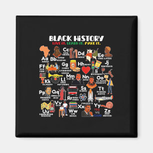Abcs Of Black History Month Pride Live It Learn It Magnet