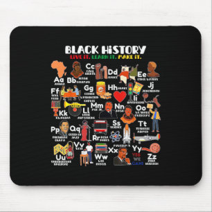 Abcs Of Black History Month Pride Live It Learn It Mouse Pad