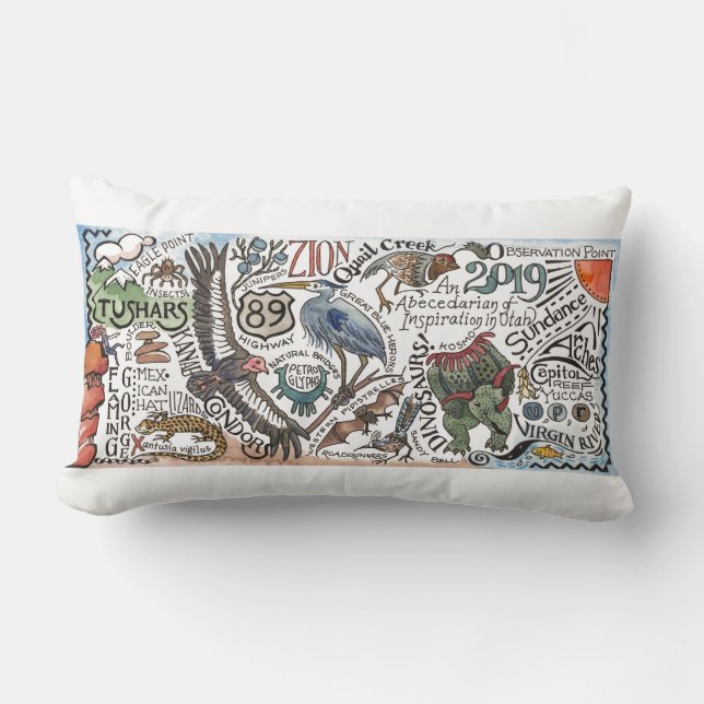 ABCs of Inspiration in Utah Lumbar Pillow (Front)
