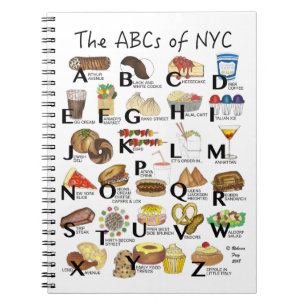 ABCs of NYC Iconic New York City Foods Alphabet Notebook