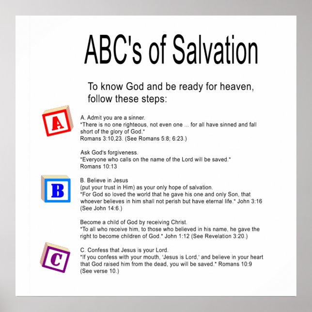 ABC's Salvation Poster (Front)