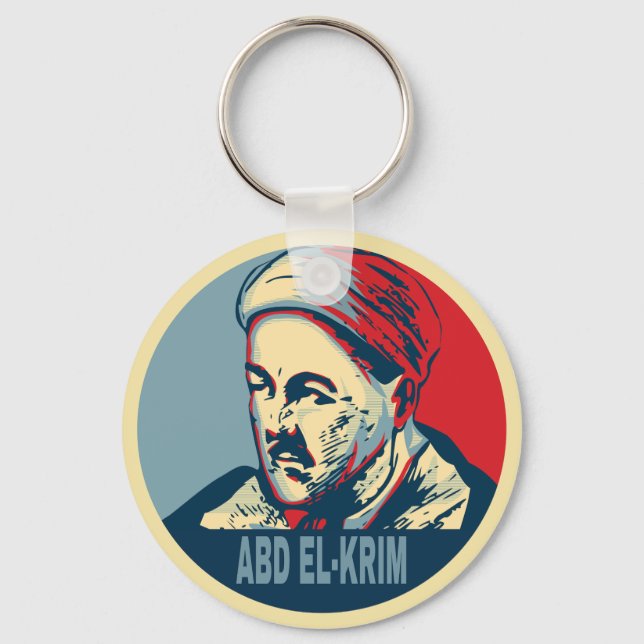 Abd el-Krim Rif Leader Hope Style Abdelkarim Key Ring (Front)