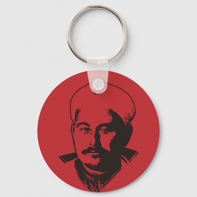 Abd el-Krim Rif Leader Icon Style Abdelkarim Key Ring (Front)