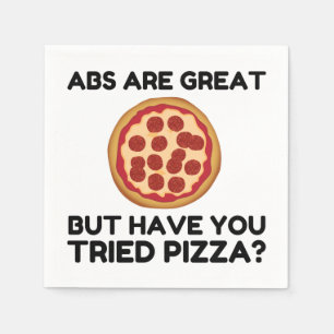 Abdominals Pizza Napkin