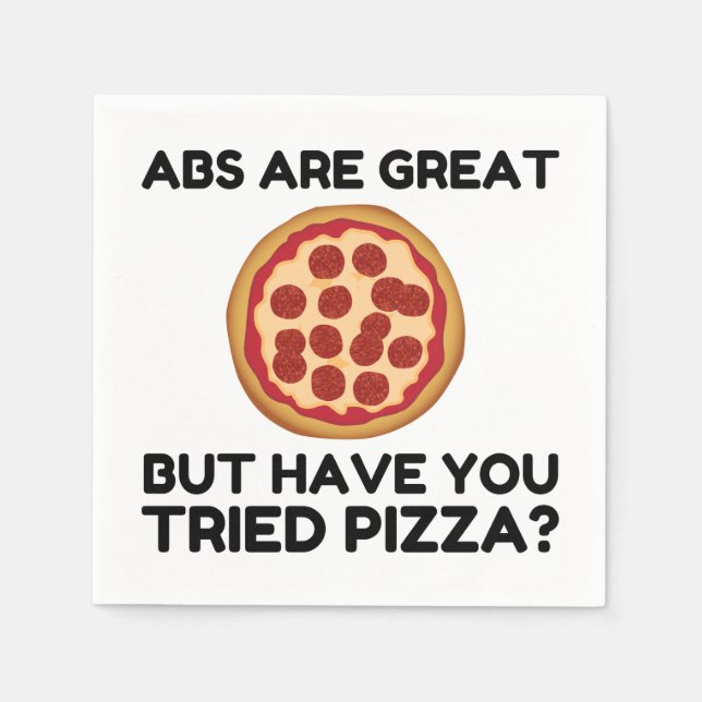 Abdominals Pizza Napkin (Front)