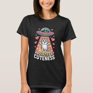 Abducted by Cuteness Alien Cat Humor UFO Kitten T-Shirt