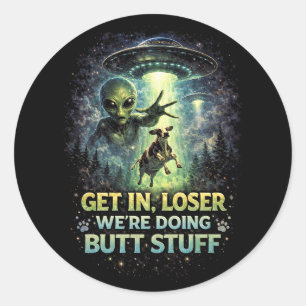 Abduction Night Classic Round Sticker