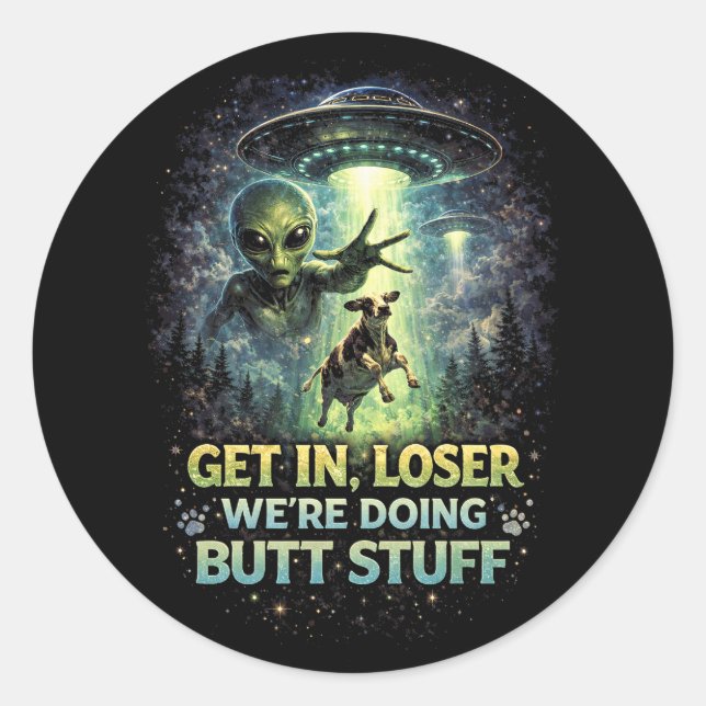 Abduction Night Classic Round Sticker (Front)