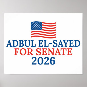 Abdul El-Sayed for Senate Michigan 2026 Election Poster