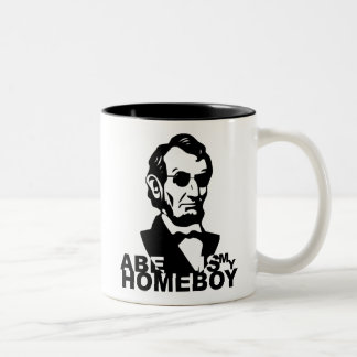 Abe Is My Homeboy Two-Tone Coffee Mug