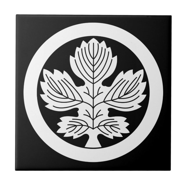 Abe Kaji no Ha Ceramic Tile (Front)