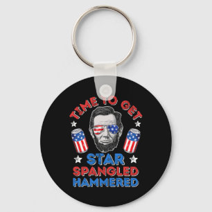 Abe Lincoln 4th Of July Time To Get Star Spangled Key Ring