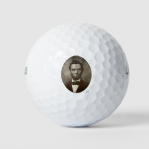 Abe Lincoln American President Vintage Portrait US Golf Balls