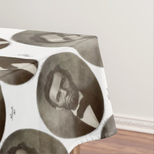 Abe Lincoln American President Vintage Portrait US Tablecloth