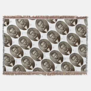 Abe Lincoln American President Vintage Portrait US Throw Blanket