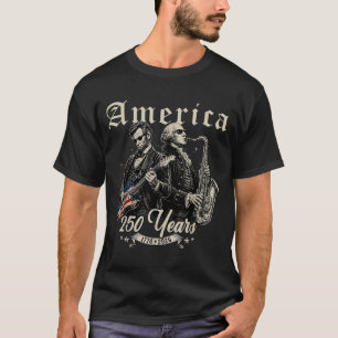 Abe Lincoln Founding Father Playing Guitar T-Shirt
