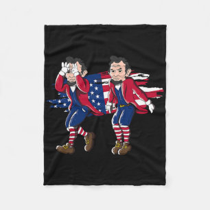 Abe Lincoln Griddy American Flag 4th Of July  Fleece Blanket