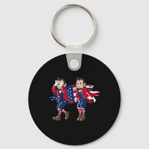 Abe Lincoln Griddy American Flag 4th Of July Key Ring