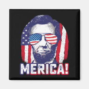 Abe lincoln merica funny 4th of july usa patriotic magnet