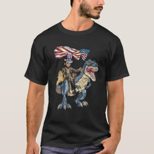 Abe Lincoln Murica T Rex  Funny 4Th Of July USA T-Shirt