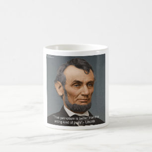 Abe Lincoln & Patriotic Quote Coffee Mug