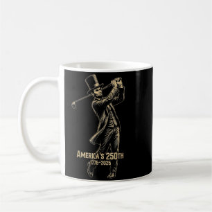Abe Lincoln Playing Golf 4th Of July 250th Coffee Mug