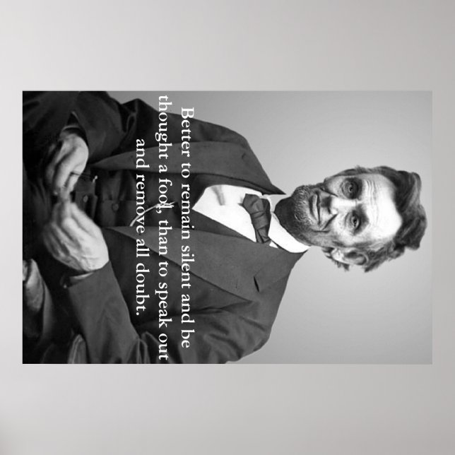 Abe Lincoln quote poster (Front)