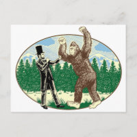 ABE LINCOLN: SASQUATCH HUNTER - Funny Bigfoot Logo