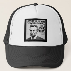 Abe Lincoln & "Stand Firm" Quote Trucker Hat