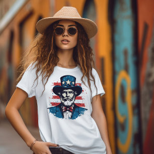 Abe Lincoln vintage independence day 4th of July T-Shirt