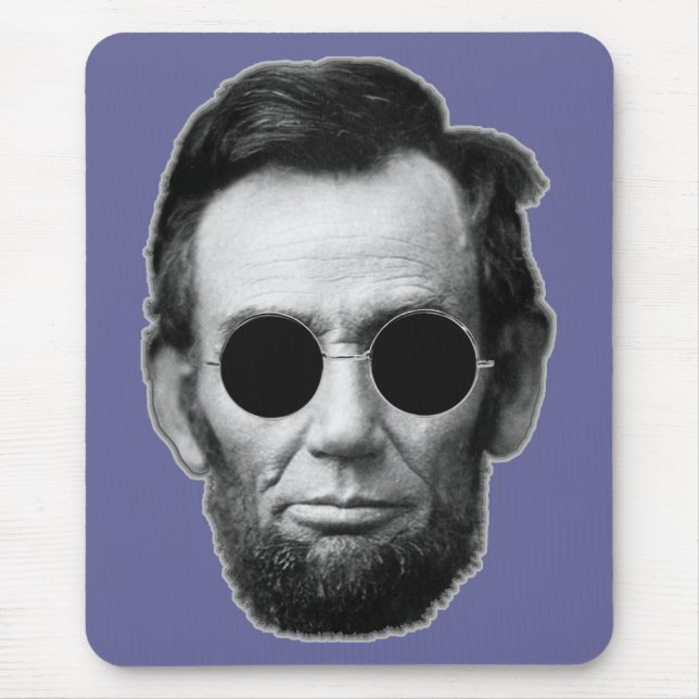 Abe Linoln and Cheap Sunglasses Mouse Pad (Front)