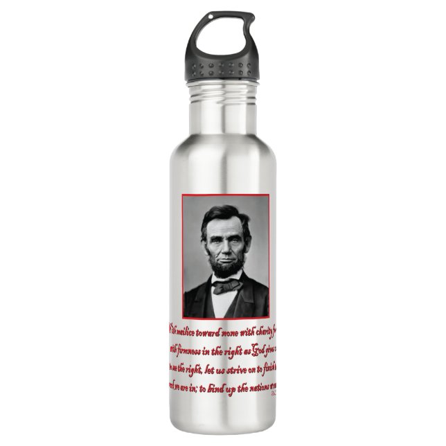 Abe-Malice-towards-none 710 Ml Water Bottle (Front)