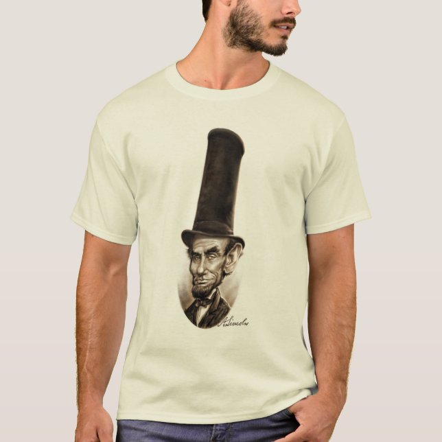 Abe Stovepipe Hat T-Shirt (Front)